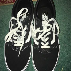 Black and white vans